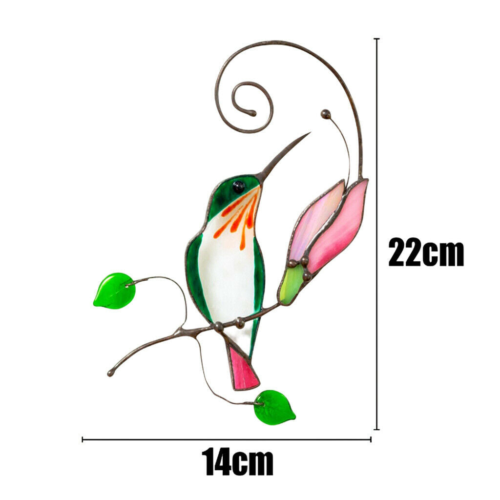 Stain Glass Window Wall Hummingbird Stickers Clings Home Decor Decoration