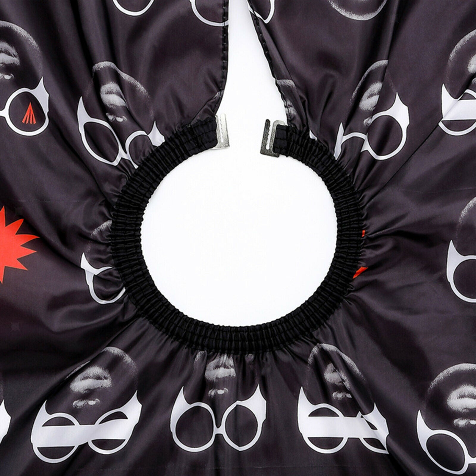 Hair Cutting Cape Glasses Print Waterproof Polyester for Adults 160x140cm