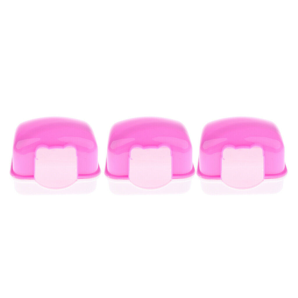 3 x Small Animal Plastic Hamster Bath Sand Room Sauna Toilet, Cute Design