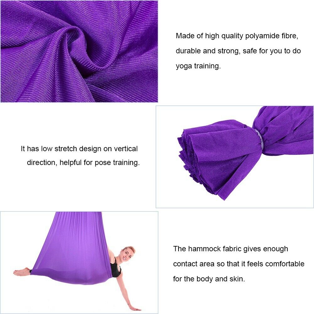 Yoga Hammock 2.8m Durable Elastic Aerial Yoga Hammock Swing Fitness Training