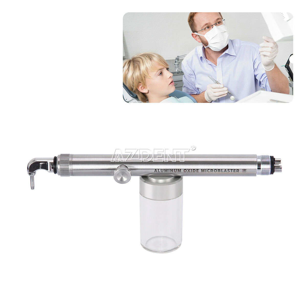 Dental M4 Alumina Sandblasting Gun Air Abrasion Polisher Microetcher 360 °