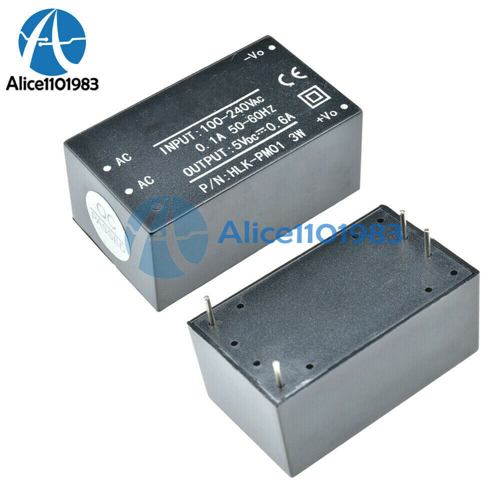 5Pcs HLK-PM01 AC-DC 220V to 5V Step-Down Power Supply Module Household Switch AL