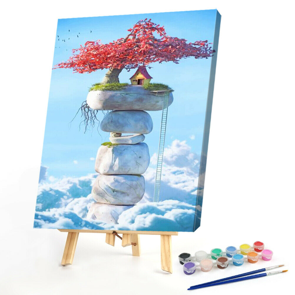 Painting By Numbers DIY Landscape Room Wall Picture Hand Painted Handwork @