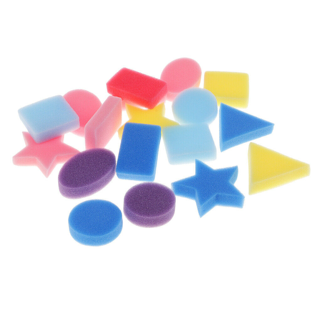 18Pack Geometric Shape Painting Sponges Set Kids Art Craft Painting Toys