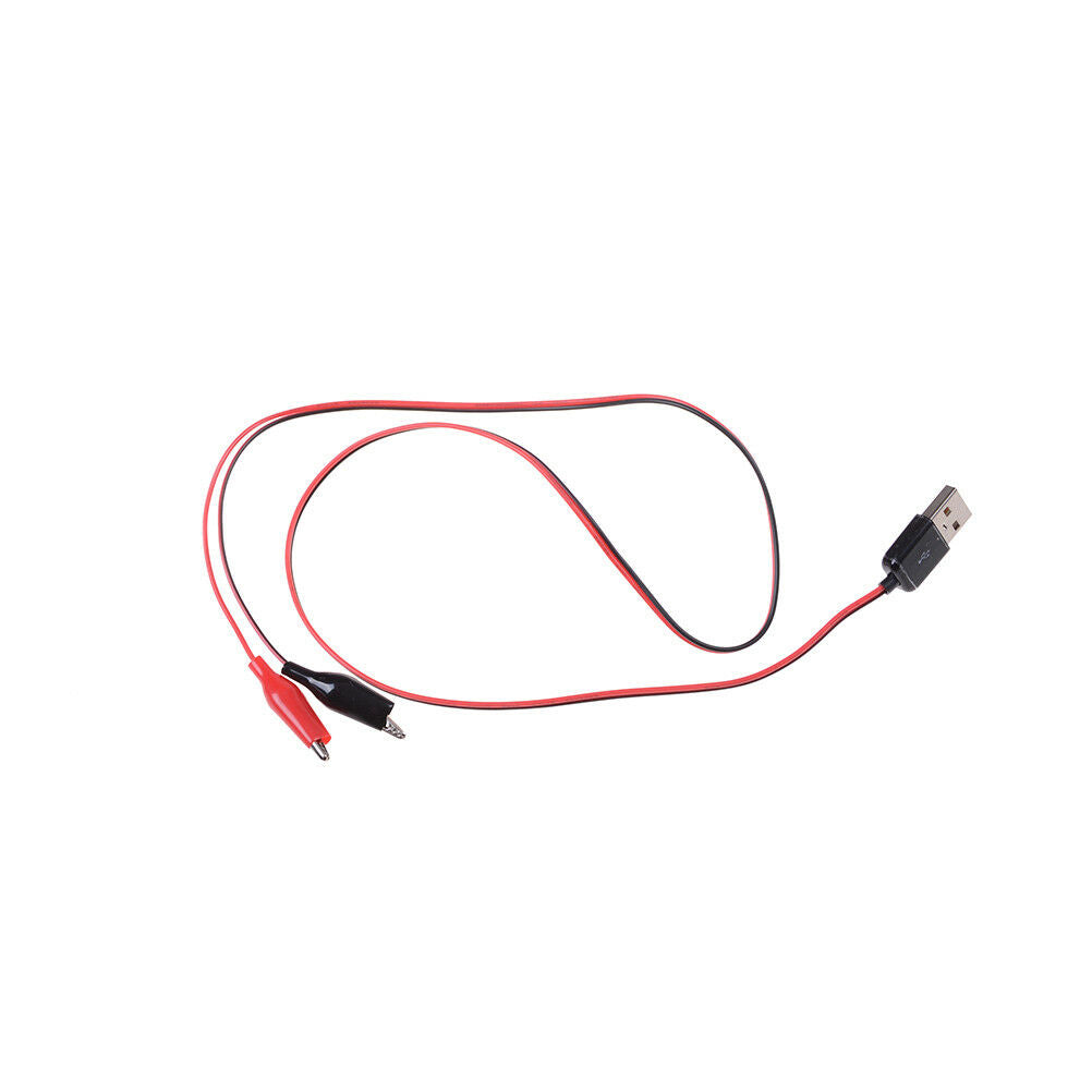 USB Crocodile wire Alligator clips Male of Female to USB tester Voltage Meter WF