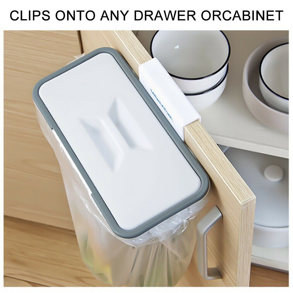 Portable Plastic Garbage Hanging Bag Kitchen Trash Storage Rack Bag Holder