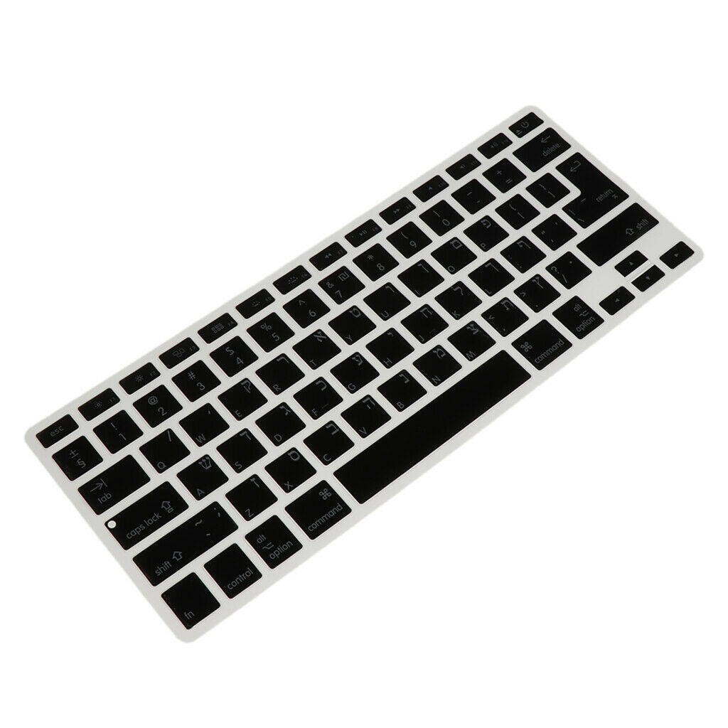 Anti Dust Hebrew English Keyboard Protector Durable Silicone Keyboard Skin Cover