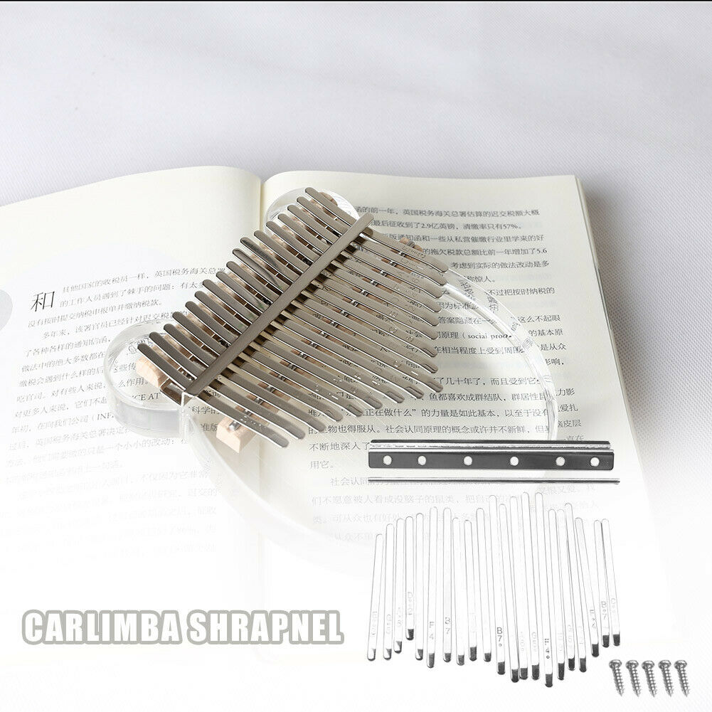 20-Key Kalimba DIY Keys Bridge Set Thumb Piano Steel Lettering Shrapnel @