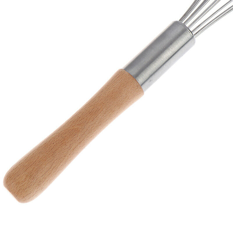 Wood handle Stainless Steel hand Beaters Kitchen Gadgets Egg Stirring WDDAU
