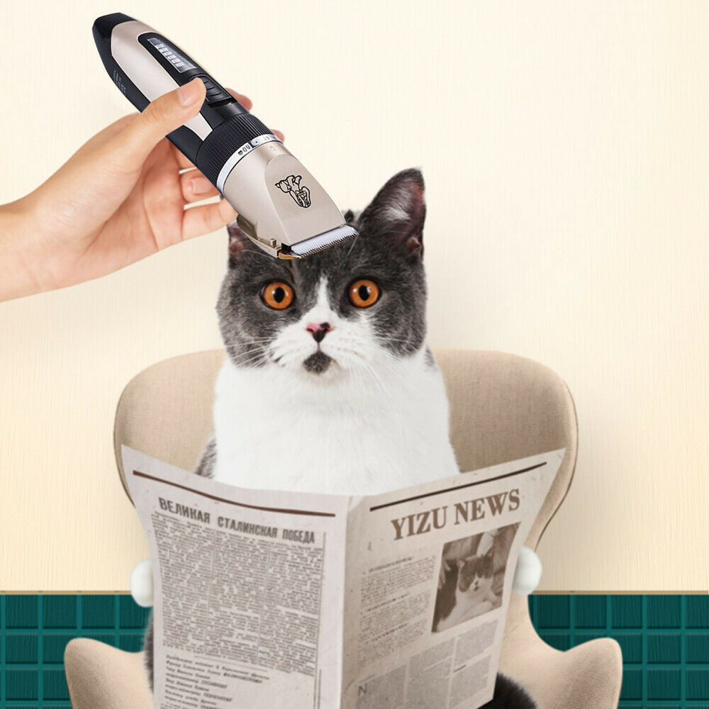 Professional Pet Dog Cat Clipper Hair Grooming Kit Cordless Scissor Shaver Comb