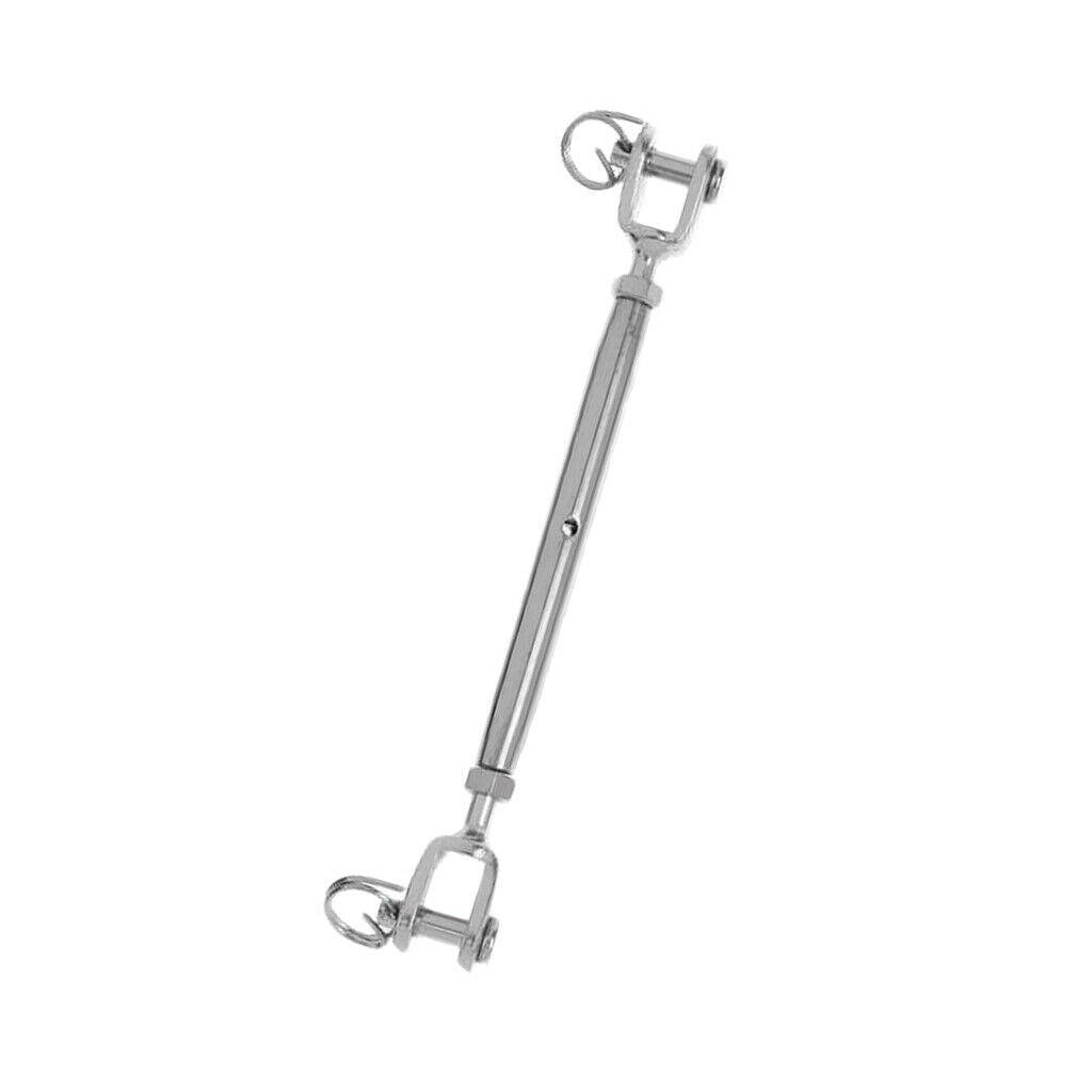 1 Pair Stainless Steel Closed Body Jaw Fork Rigging Screw for Boat Yacht M5