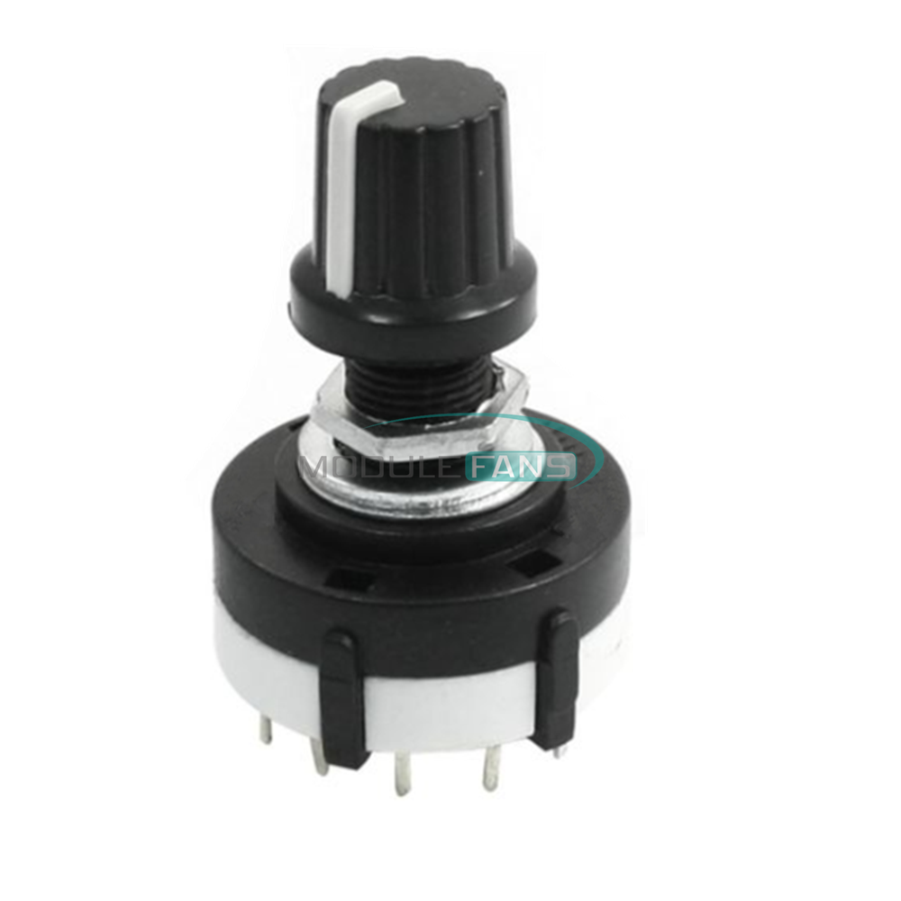 5PCS 3 Pole 4 Position Single Wafer Band Selector 3P4T Rotary Switch