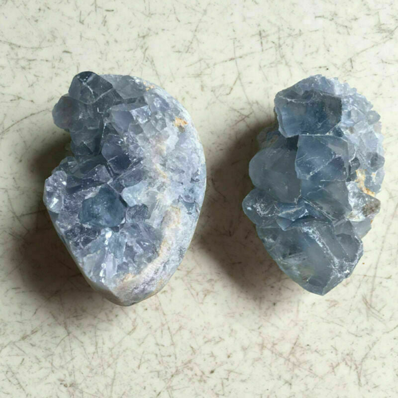 Natural Raw Blue Celestite Lazuli Crystal Quartz Cluster Geode Specimen Stone