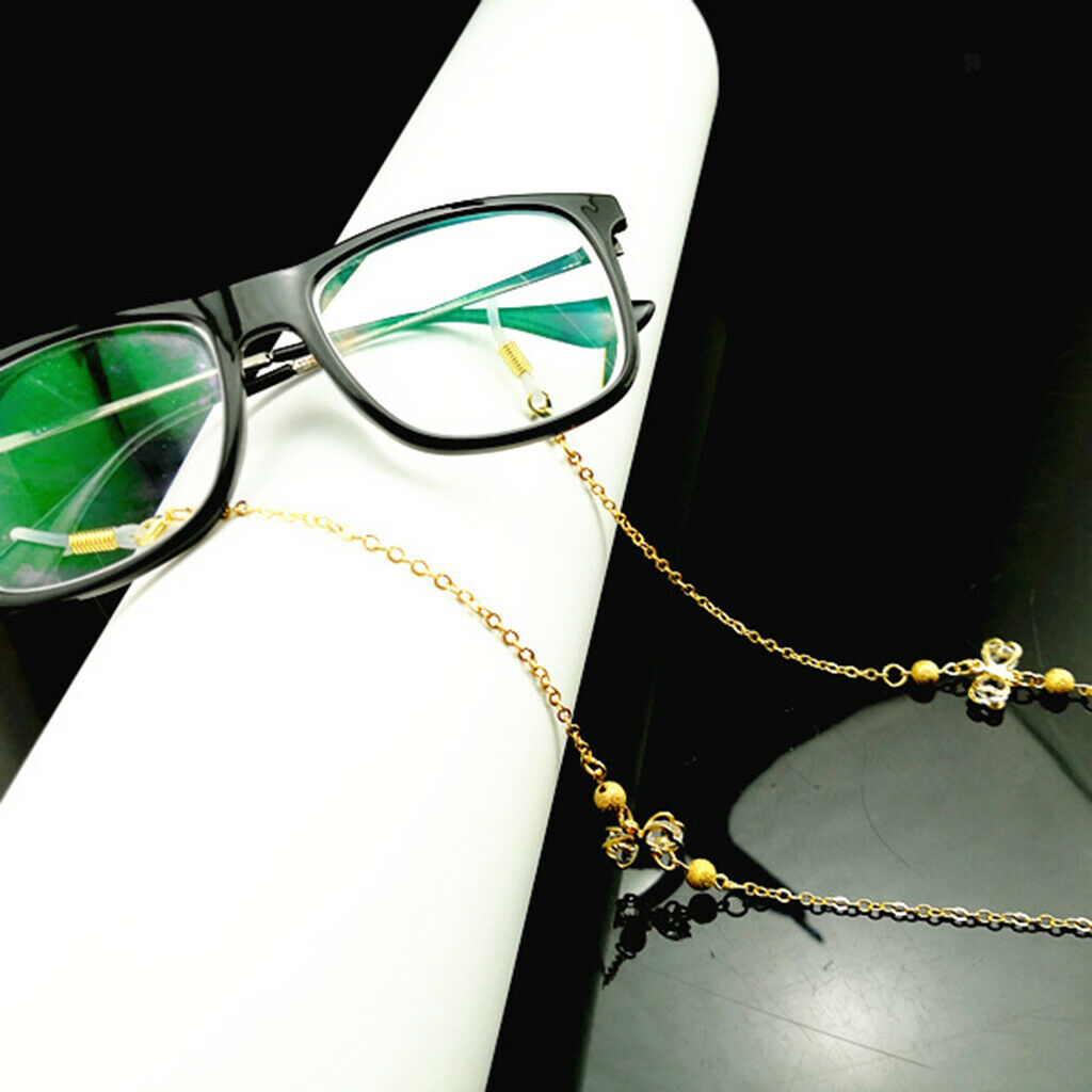 Golden Eyeglass Necklace Holder Eyewear Neck Cord Glasses Strap  Golden