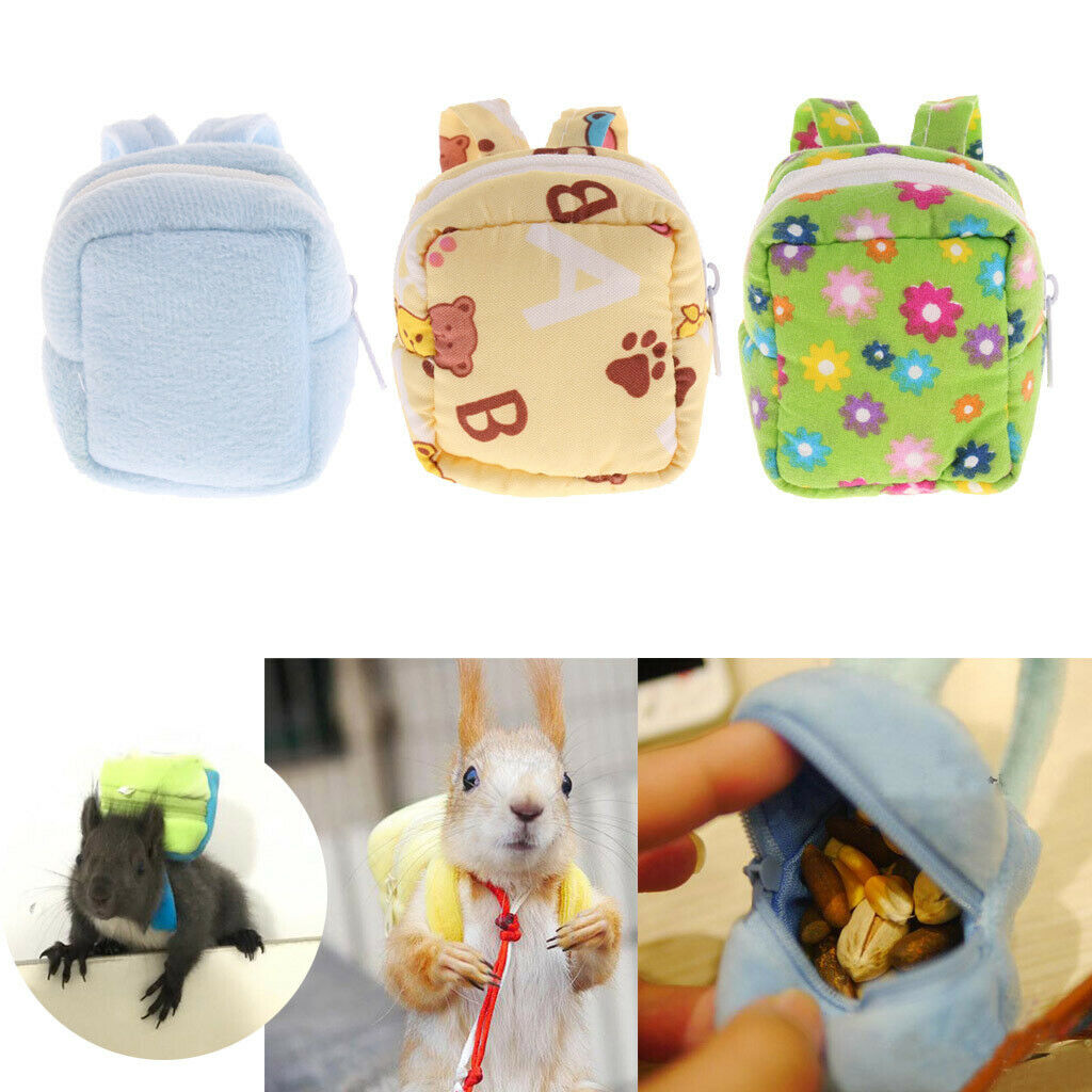 Parrot Hamster Squirrel Backpack Pet Snack Food Bag for Outdoor Travel  1