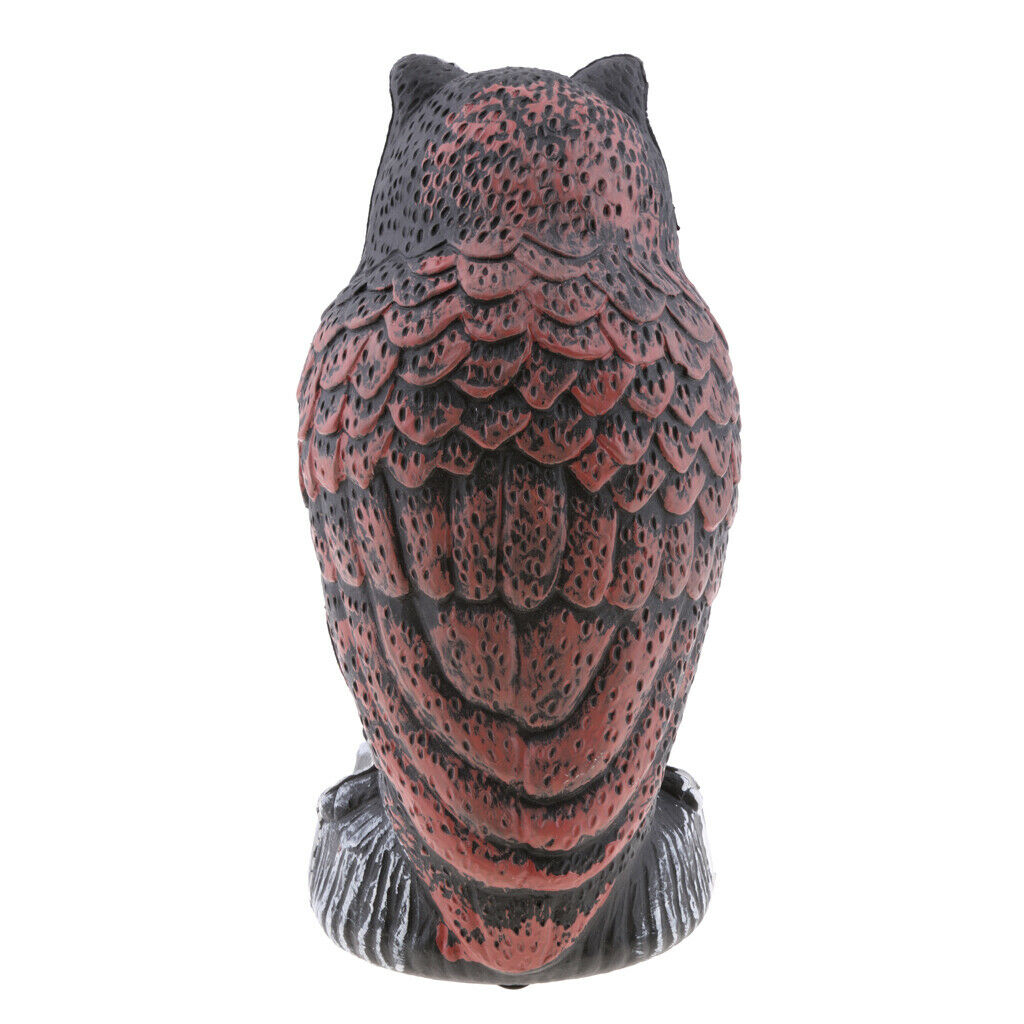 2Pcs Large Cute Realistic Owl Decoy Statue Yard Lawn Garden Scarecrow Scarer
