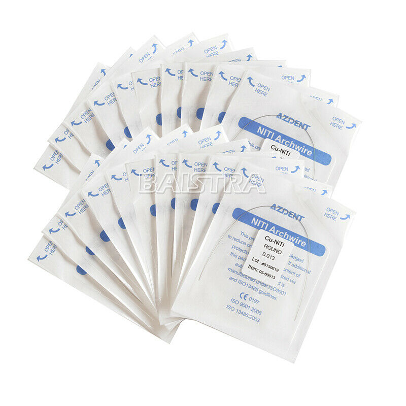 50 X AZDENT Dental Orthodontic Cu-NITI ROUND 0.013 Arch Wires