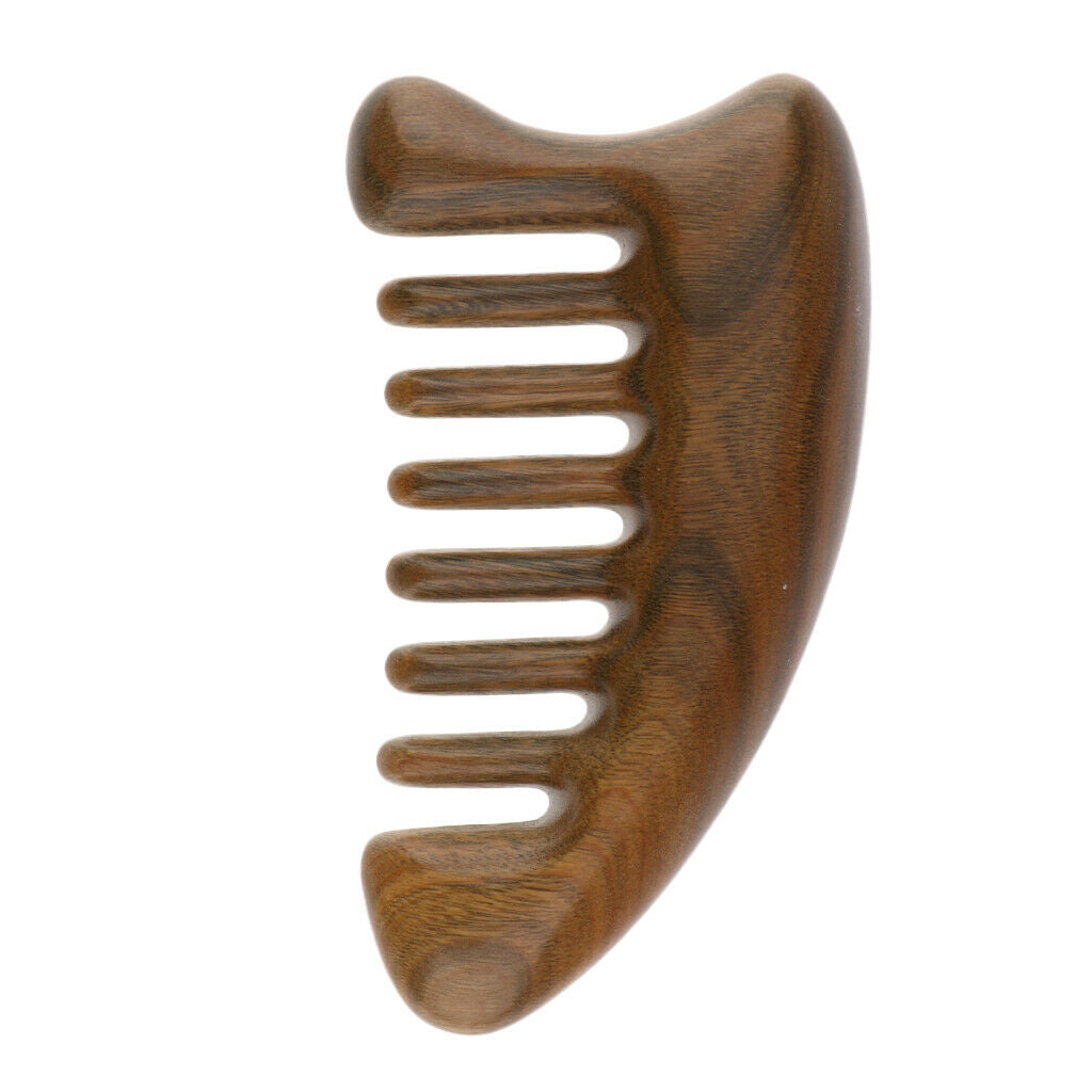 Anti-Static Wide Tooth Natural Sandalwood Scalp Massage Detangling Hair Comb