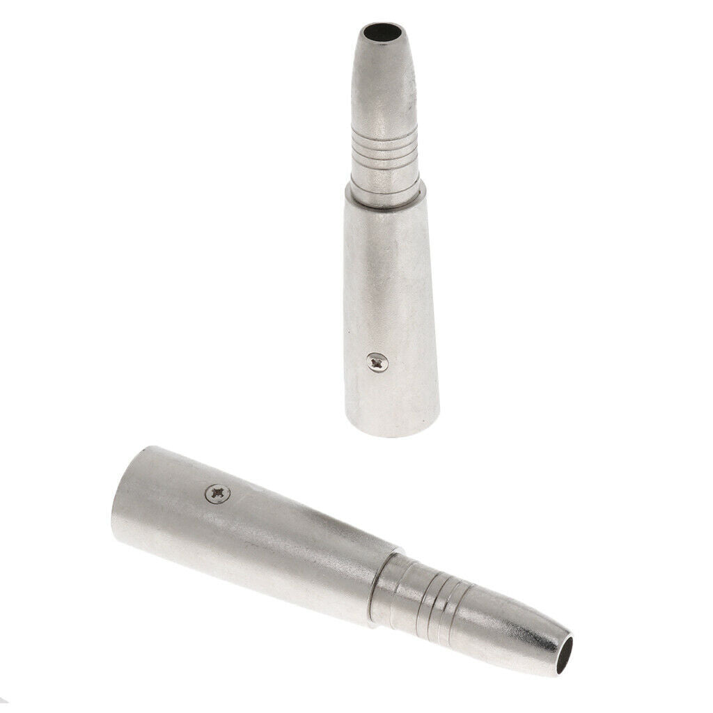 2pc 3 Pin XLR Male Plug to 6.35mm MONO Female 1/4"   Mic Cable Adapter