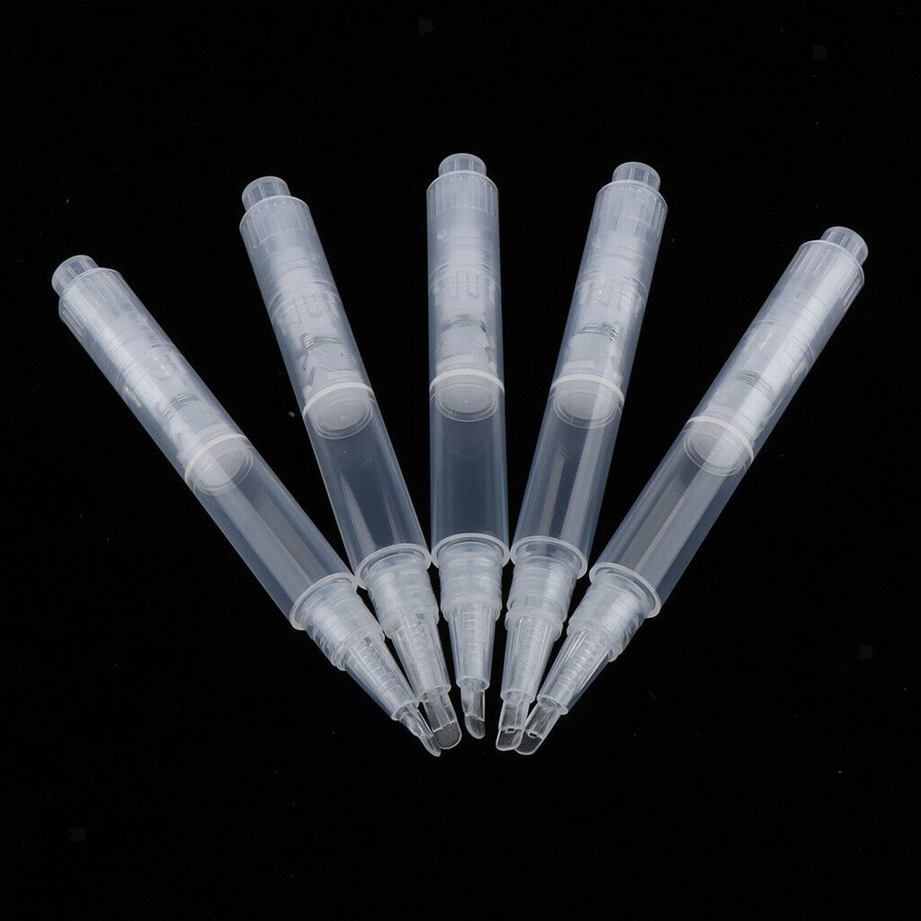 5 Pieces Transparent  Pen / Empty Lip Gloss Pen Eyelash Extensions - Clear, Flat