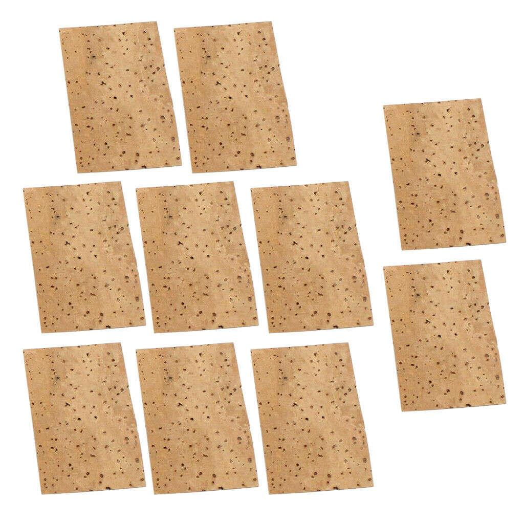 10 Pieces Saxophone Interface Cork Natural Neck Cork Replacement Parts Brown