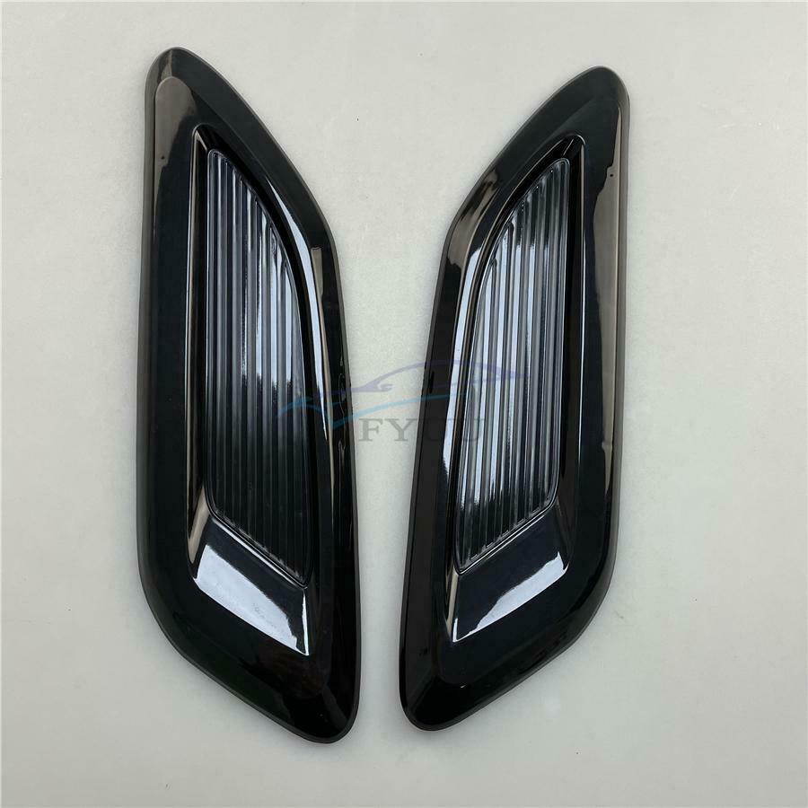 1Pair Universal ABS Plastic Glossy Black Air Flow Vent Cover Vehicle Accessories