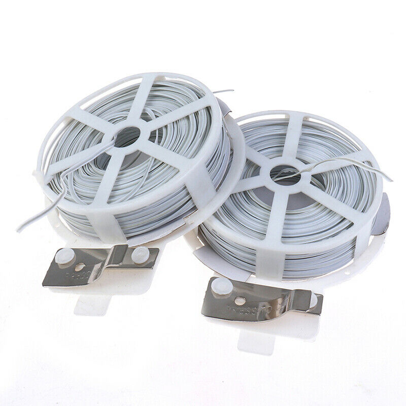 1Pc (50m) White Multi-Function Sturdy Garden Plant Twist Tie with Coated .l8