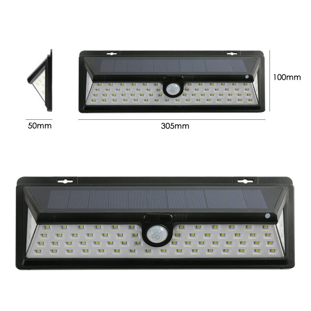 66 LED Garden Lamp Solar Power PIR Motion Sensor Wall Light Outdoor Yard Path