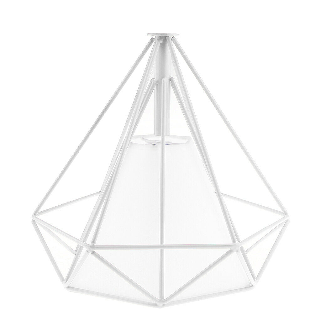 Geometric Diamond Ceiling Pendant Light Shade Lampshades White-White Cover