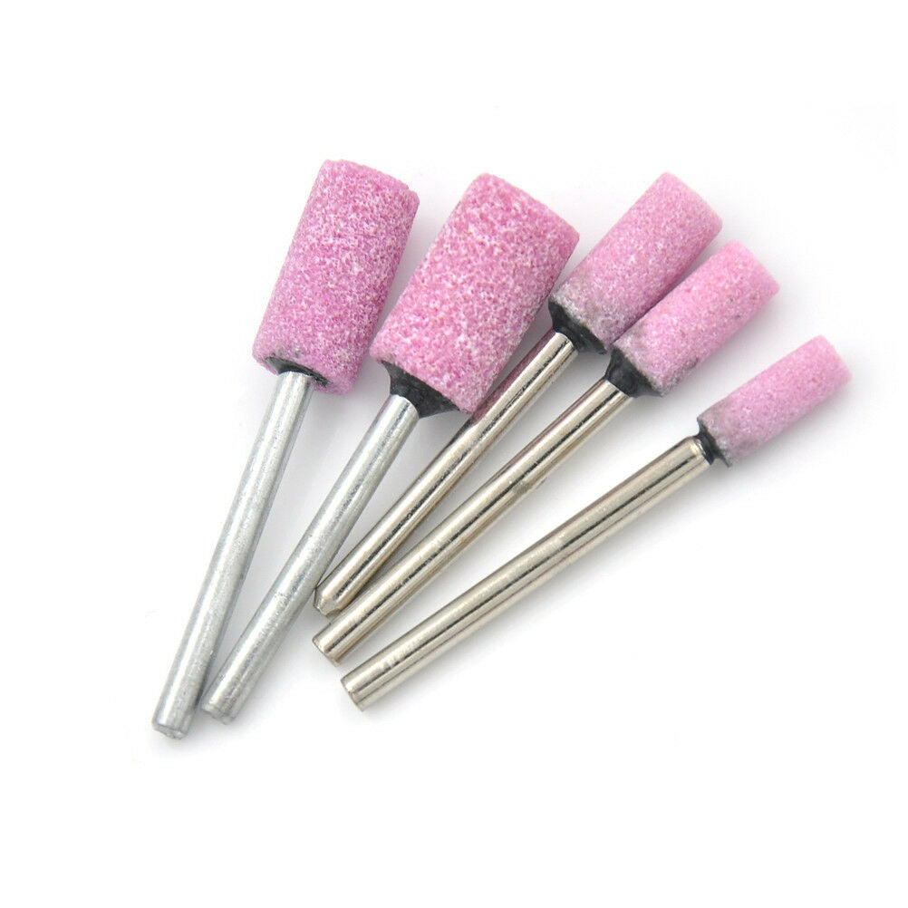 10X Pink Abrasive Mounted Stone Rotary Tool Grinding Wheel N JfJC.l8