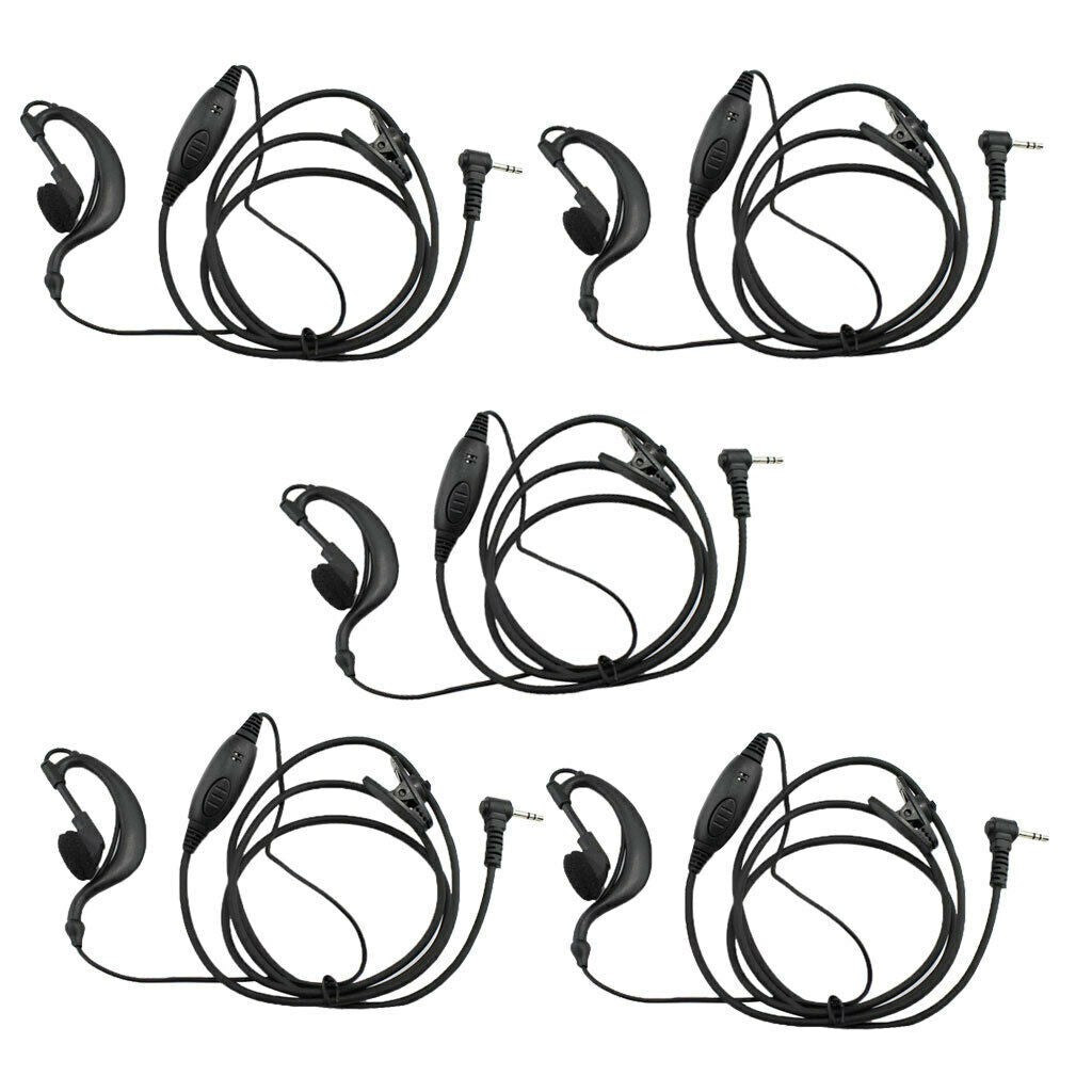 Walkie Talkie Earpiece, 2.5mm 1-Pin Classic Walkie Talkie Headset with PTT Mic,