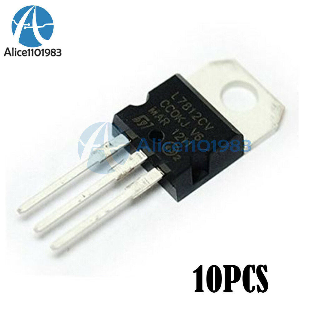 10PPCS L7812CV LM7812 L7812 TO-220 Voltage Regulator IC Module