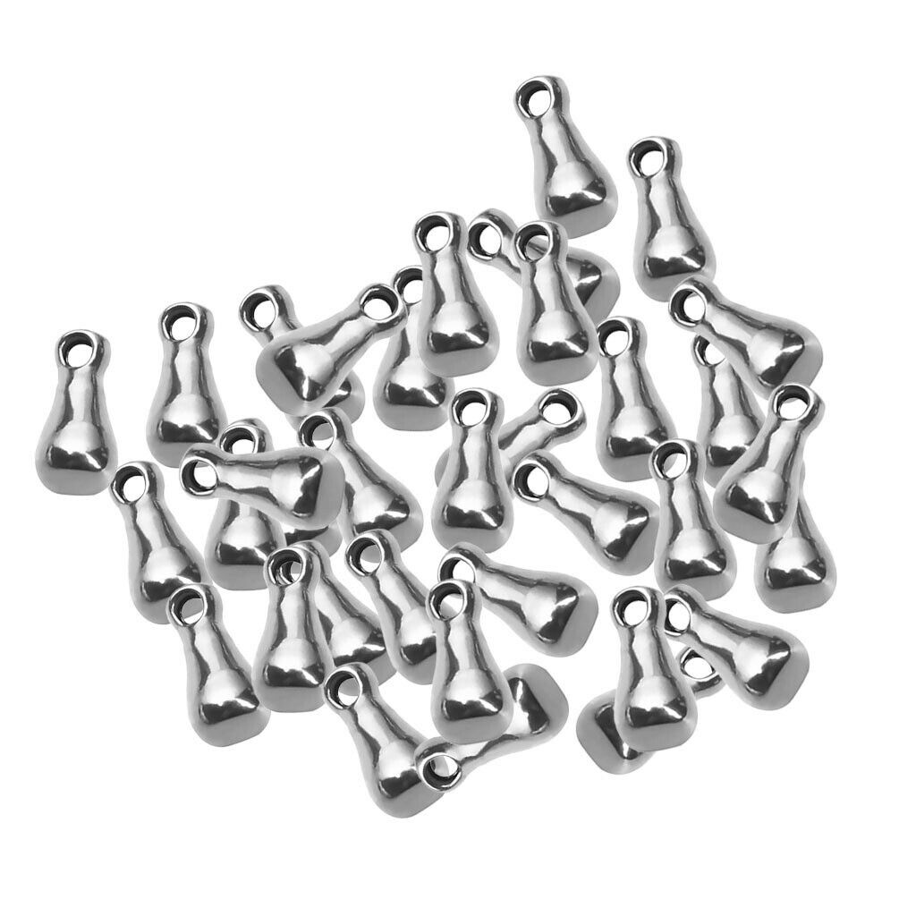 50Pcs Stainless Steel NECKLACE EXTENDER CHAIN END DROP BEAD JEWELRY FINDINGS