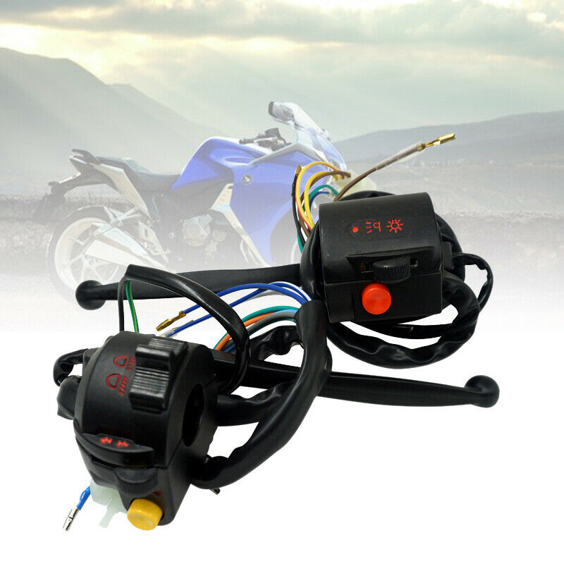 7/8" 22MM Motorcycle Handlebar Horn Button Fog Light Switch w/Handle Brake Lever