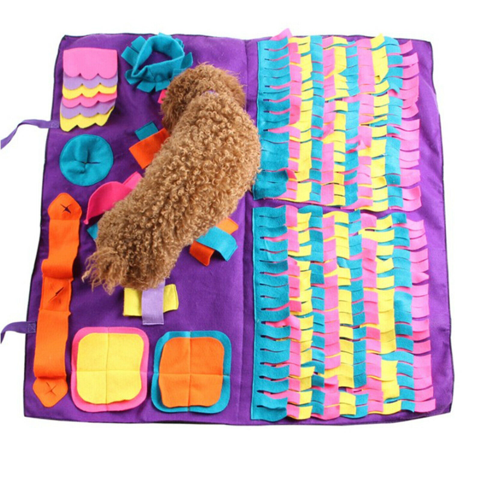 Pet Snuffle Mat Lick Pad Puzzle Slow Feeding Mat Travel Use Indoor Outdoor