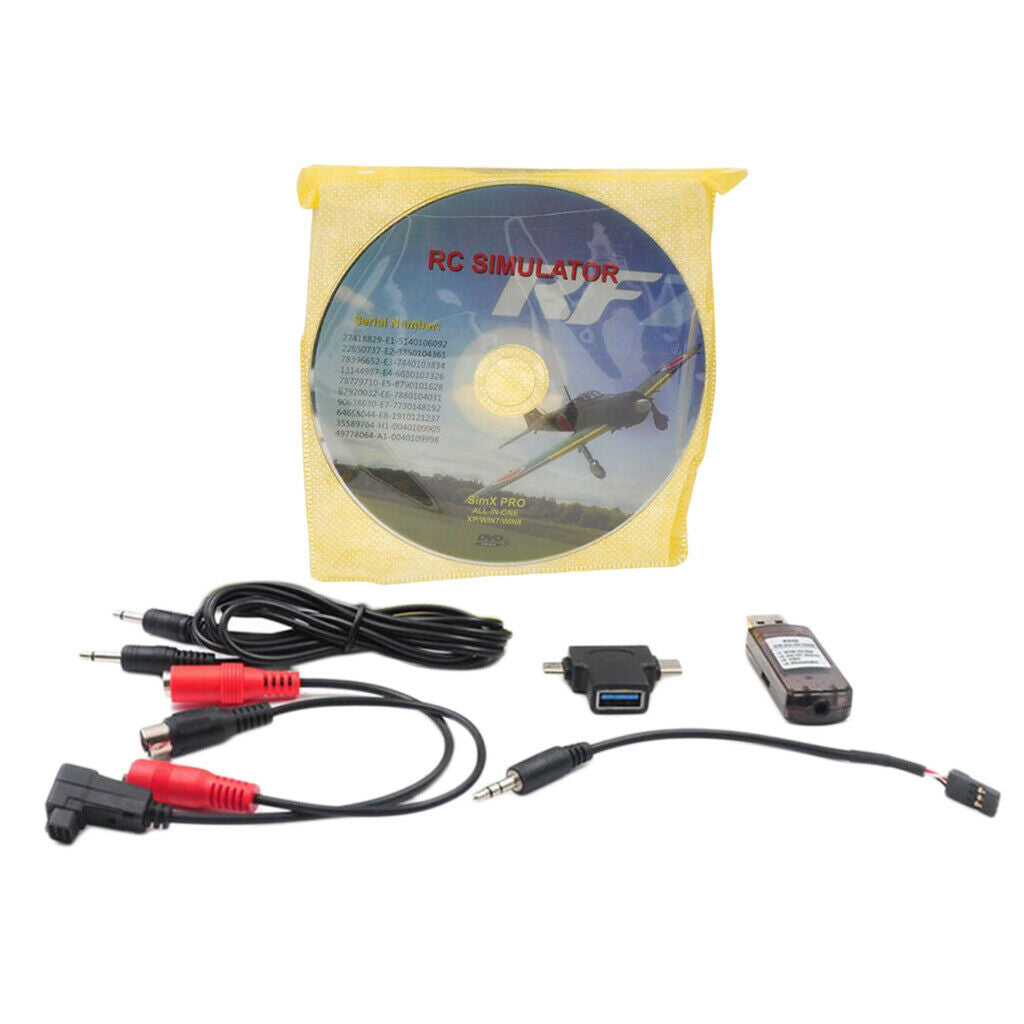Wireless Upgrade RC Flight Simulator 8in1 USB Cable for Phoenix XTR FMS