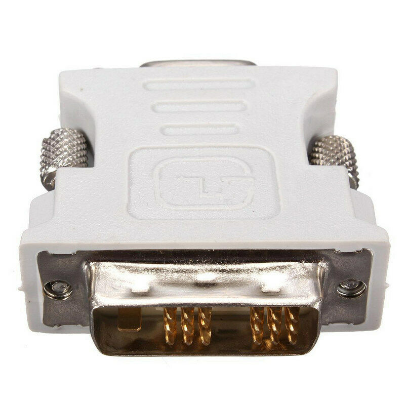 DVI-D 18+1 Pin Dual Link Male to VGA 15 Pin Female Plug Adapter for LCD Monitor