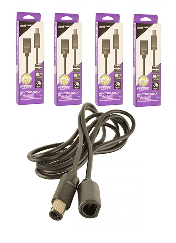4 New 6 ft. Controller Cord Extensions for Nintendo Gamecube 6' Foot Cables