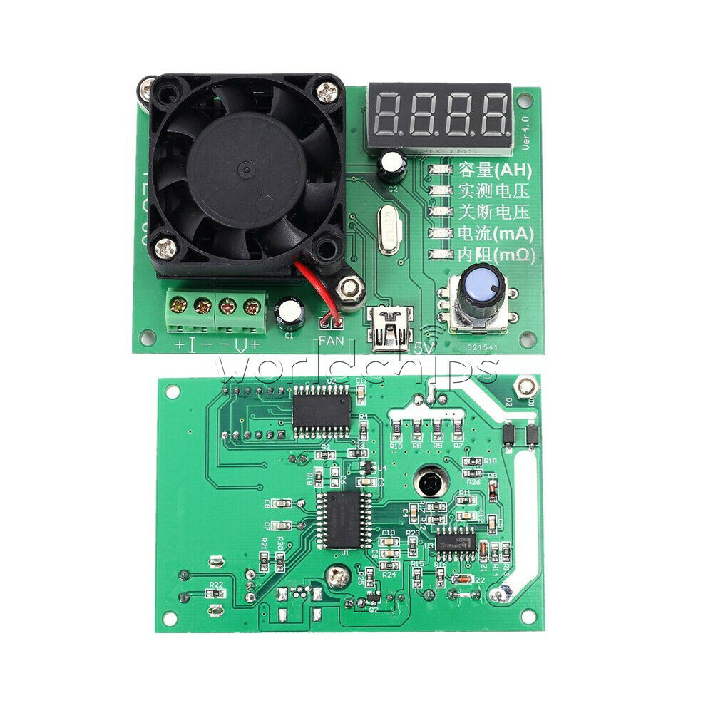 Battery Capacity Tester 16W Electric Load Max 500AH TEC-06 LED Display w/ Fan