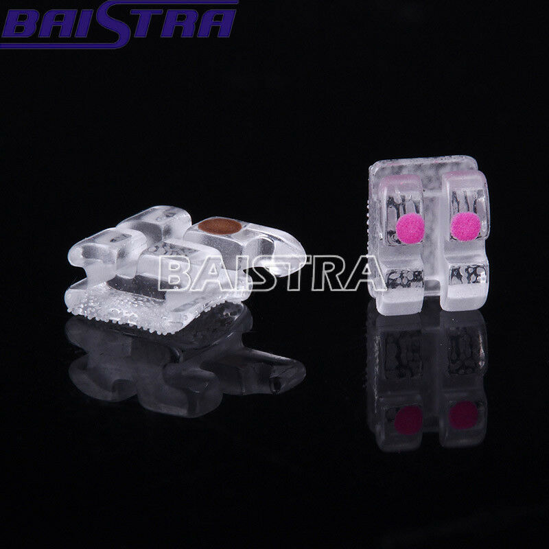 Dental Orthodontics Monocrystalline Sapphire Ceramic Brackets Roth 022 Hooks 3
