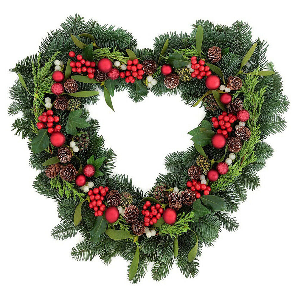 Metal Wreath Frame Christmas Heart Base Xmas Garland Floral Home Decoration DIY
