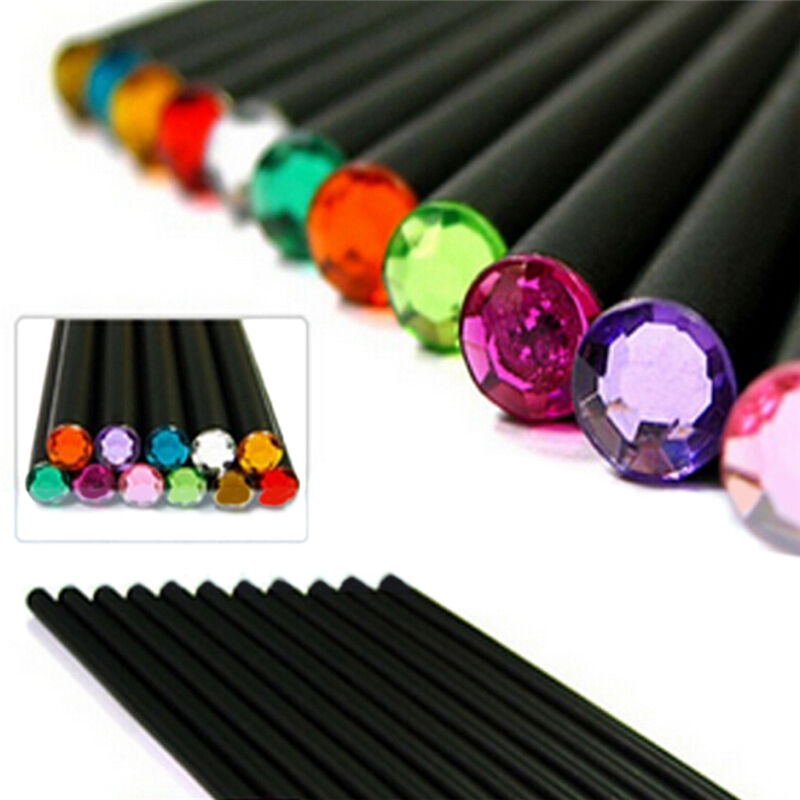 12Pcs Pencil HB Diamond Color Pencil Stationery Cute Pencils Drawing Supp.l8