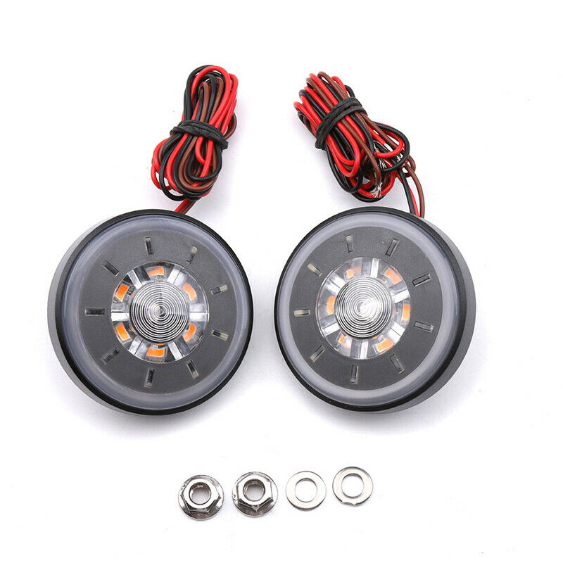 Motorcycle Dirt Bike Round LED Brake Light Waterproof Rear Light Turn Signal Kit