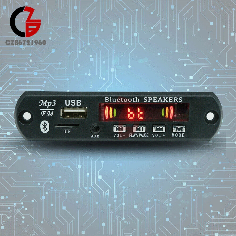 Car Wireless 12V WMA 2*15W Amplifier MP3 Decoder Board Audio Module USB TF Radio