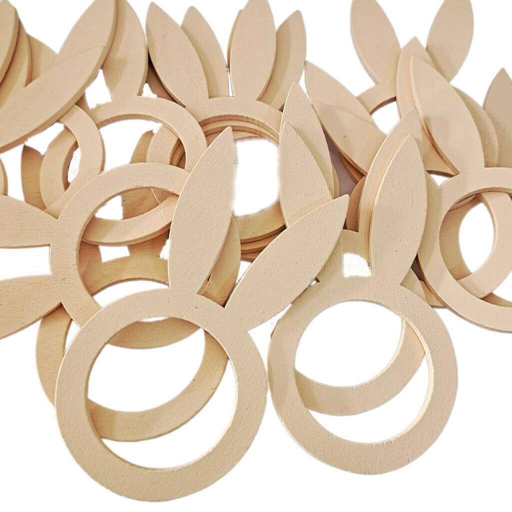 20x Napkin Rings Holder Easter Holiday Rabbit Ear Serviette Stand Wedding
