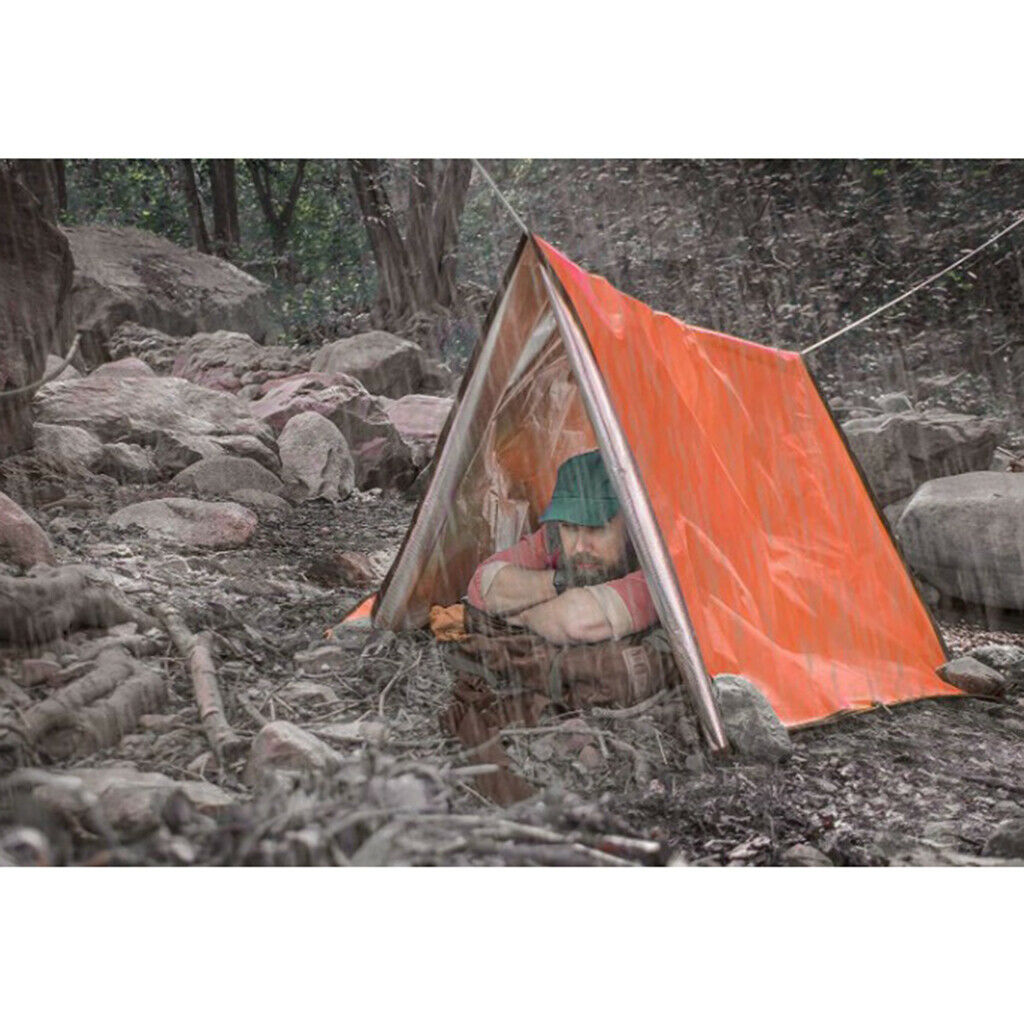 Sleeping Bag First Aid Tent For Outdoor Camping Hiking Sun Protection Orange