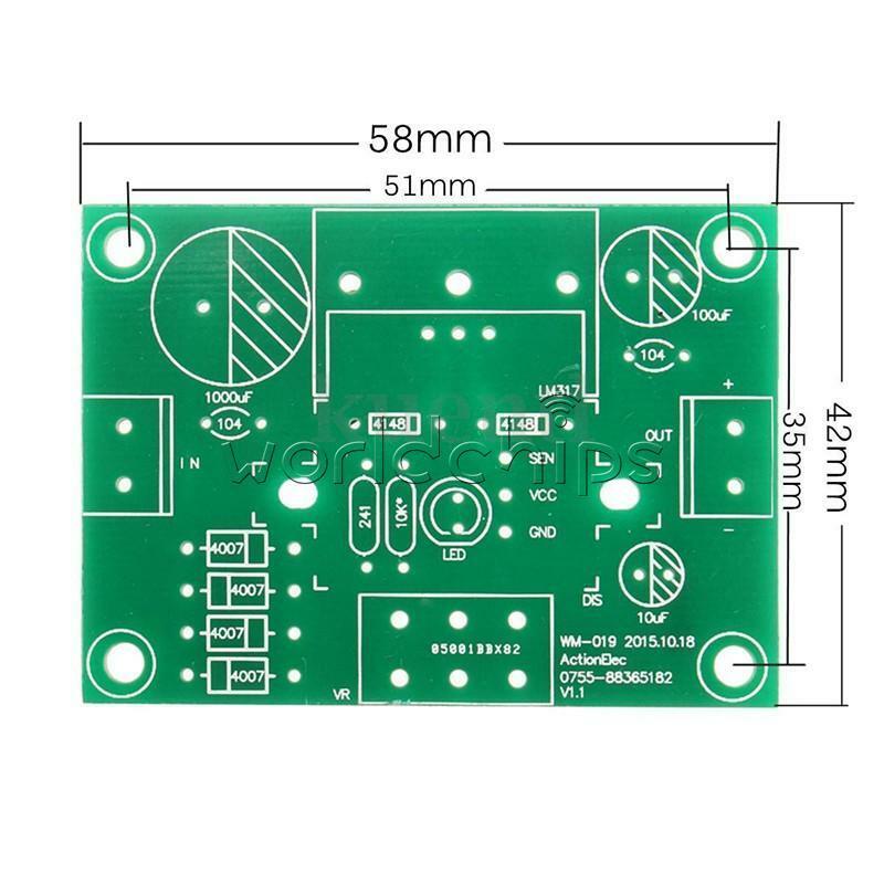 LED LM317 Adjustable Voltage Regulator Step-down Power Supply Module DIY Kits