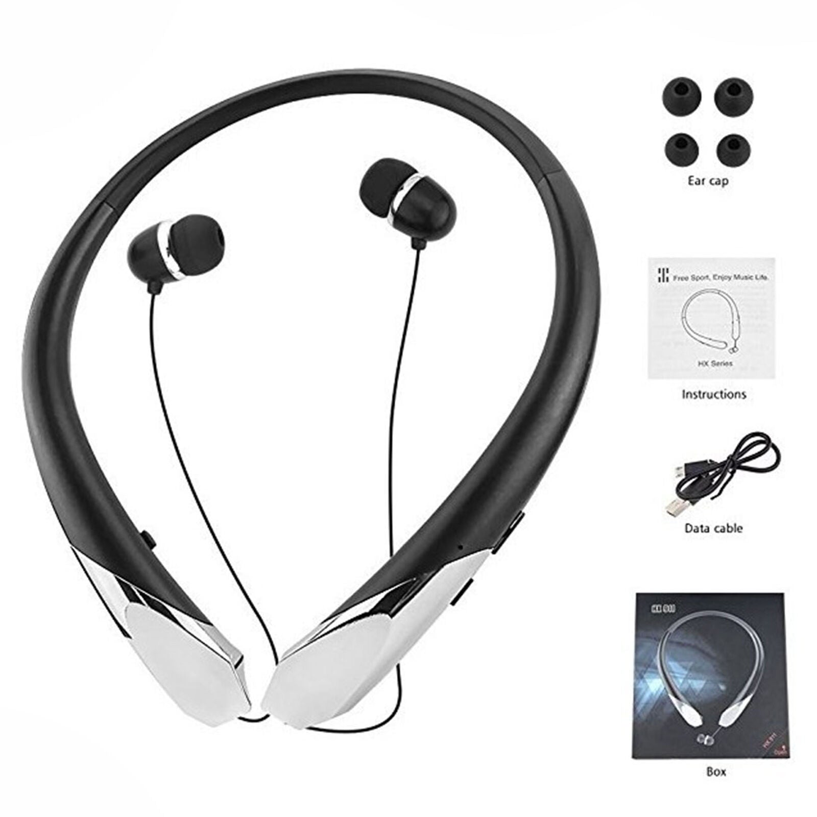 Wireless Bluetooth Sport Headset Neckband Mic Stereo Headphone Earphone Earbud