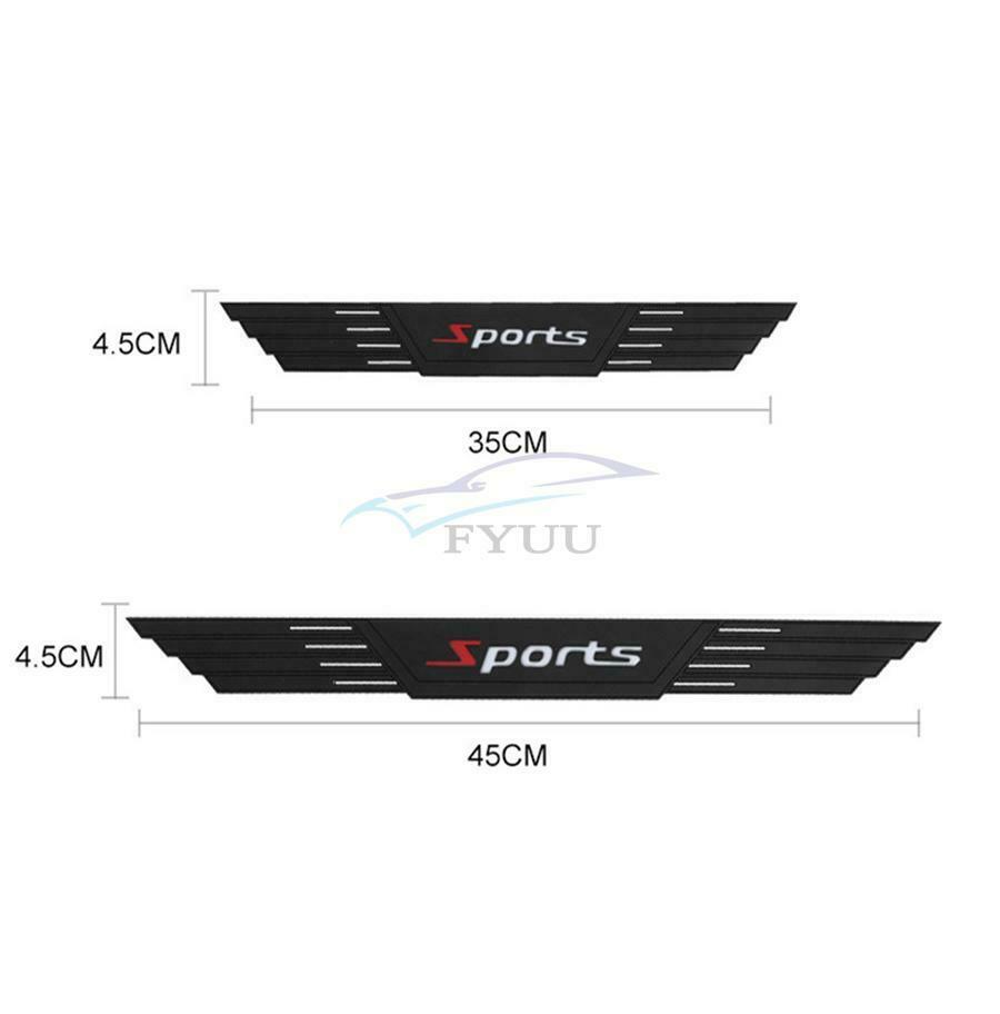 4PCS Universal Rubber Car Door Anti-scratch Plate Threshold Cover Step Protector
