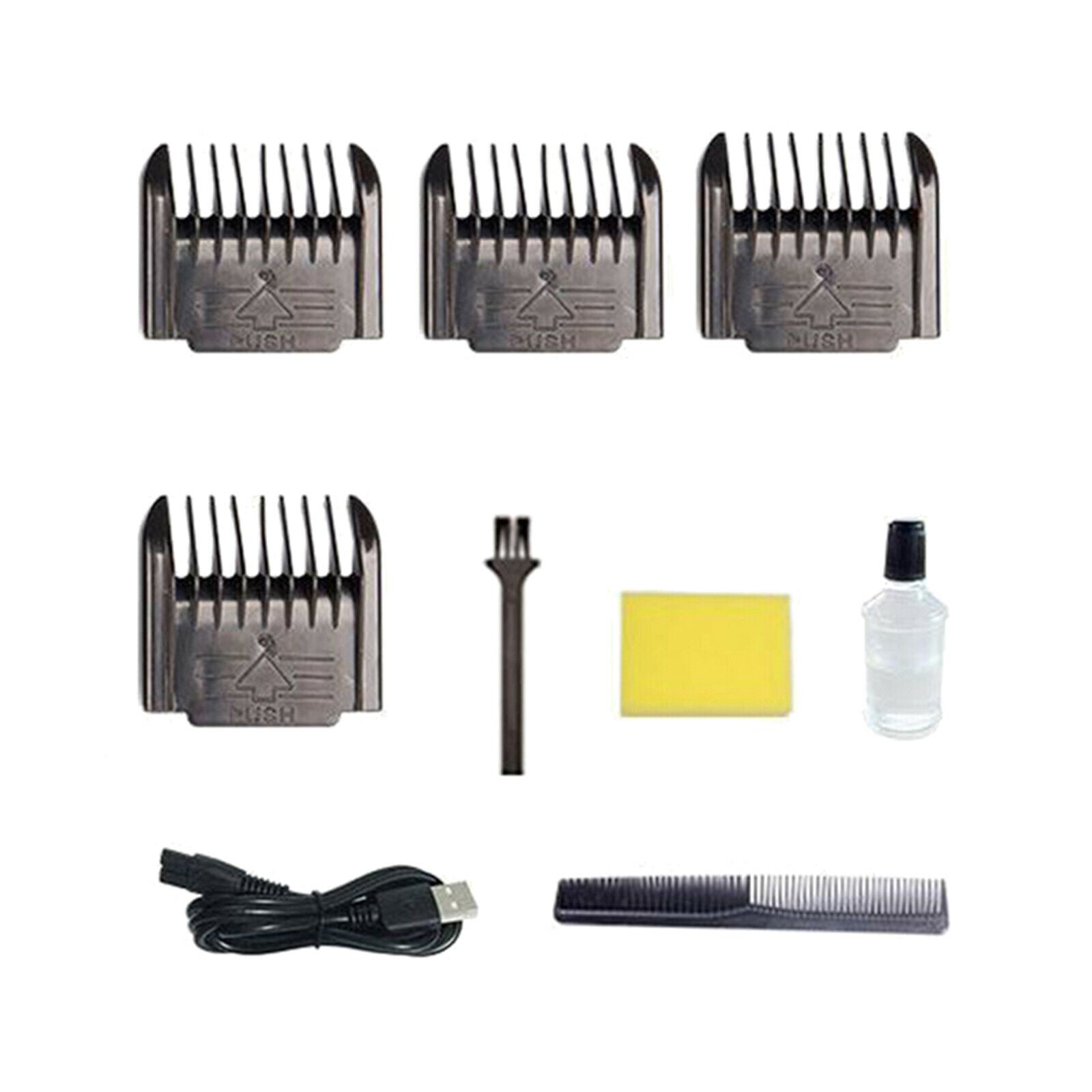 Portable Men Kids USB Rechargeable Electric Hair Clipper with Guide Comb